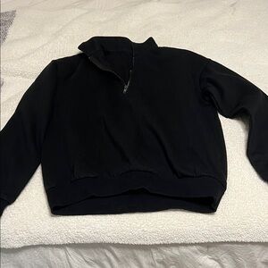 Men's Black Half-Zip Sweater
